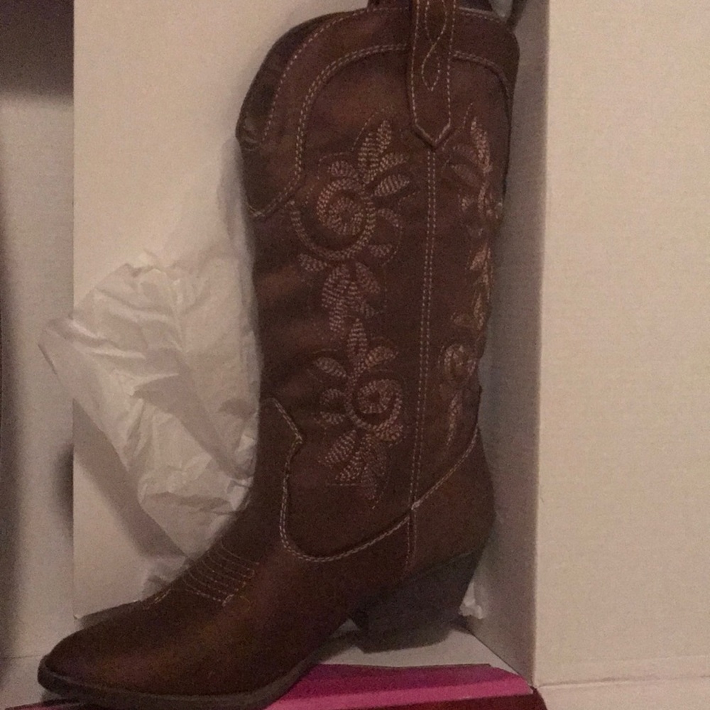 Whiskey Fabric Cowboy boots